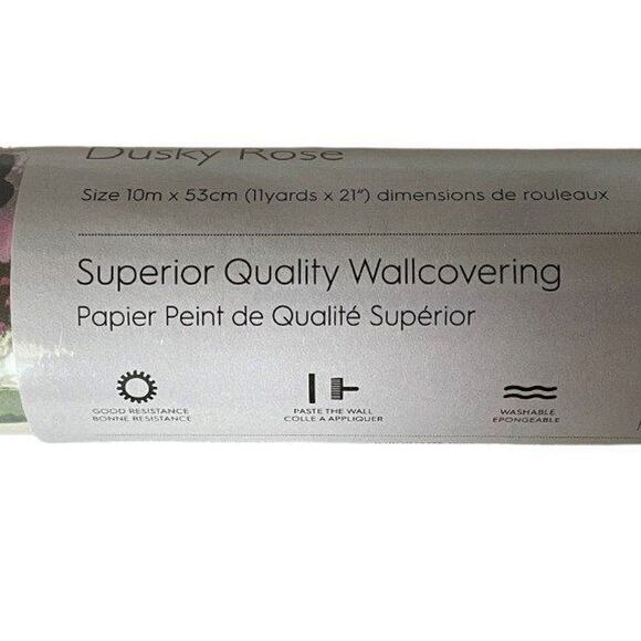 Laura Ashley Wallpaper Adeline Dusky Rose Floral Roll More Available NEW - Picture 5 of 7